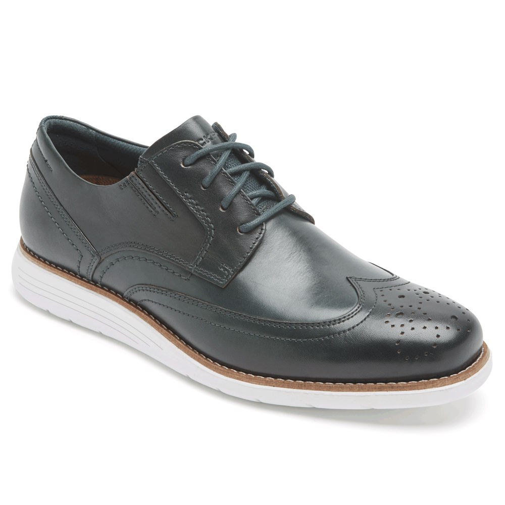 Zapatos De Vestir Rockport Hombre Mexico - Total Motion Sport Wingtip Verdes - SURNI5046